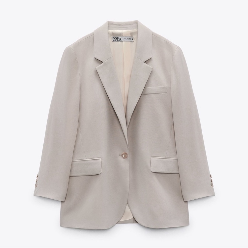 Zara OVERSIZED FLOWY BLAZER